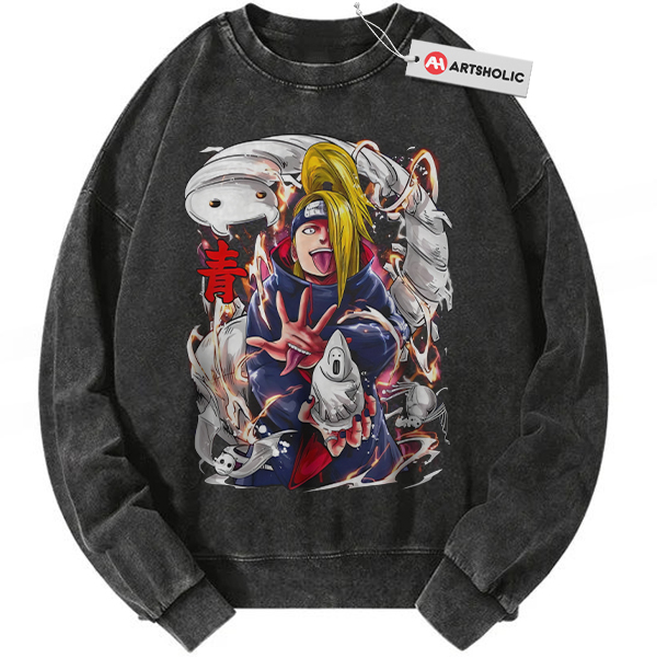 Deidara Sweatshirt, Naruto Sweatshirt, Anime Sweatshirt, Vintage Sweater