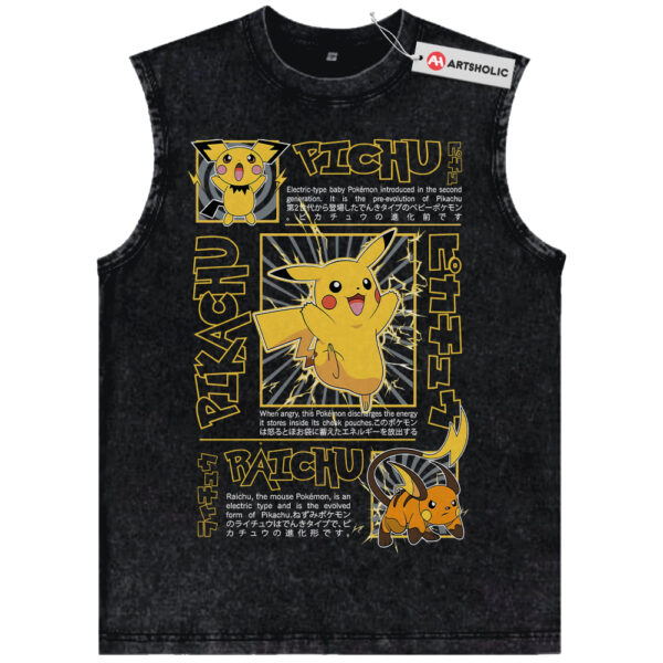 Pikachu Tank Top, Raichu Tank Top, Pichu Tank Top, Pokemon Tank Top, Anime Tank Top, Vintage Tank Top