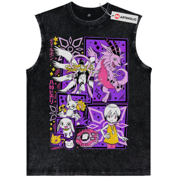Kari Kamiya Tank Top, Tailmon Tank Top, Angewomon Tank Top, Digimon Adventure Tank Top, Anime Tank Top, Vintage Tank Top