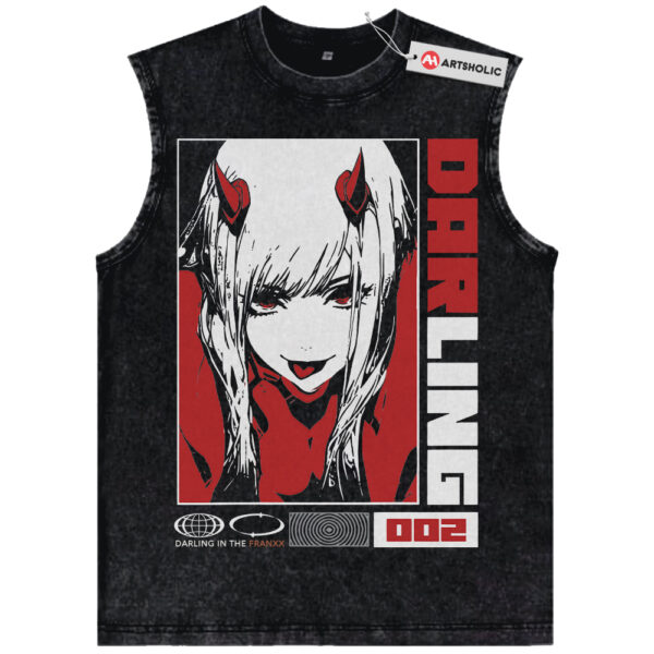 Zero Two Tank Top, Darling in the Franxx Tank Top, Anime Tank Top, Vintage Tank Top