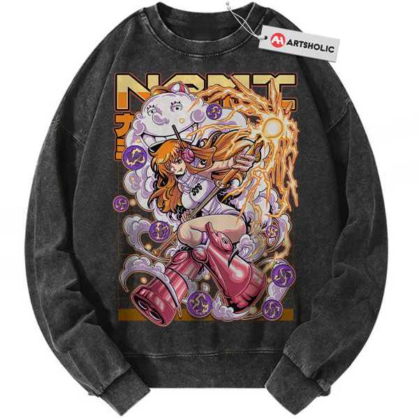 Nami Sweatshirt, One Piece Sweatshirt, Anime Sweatshirt, Vintage Sweater