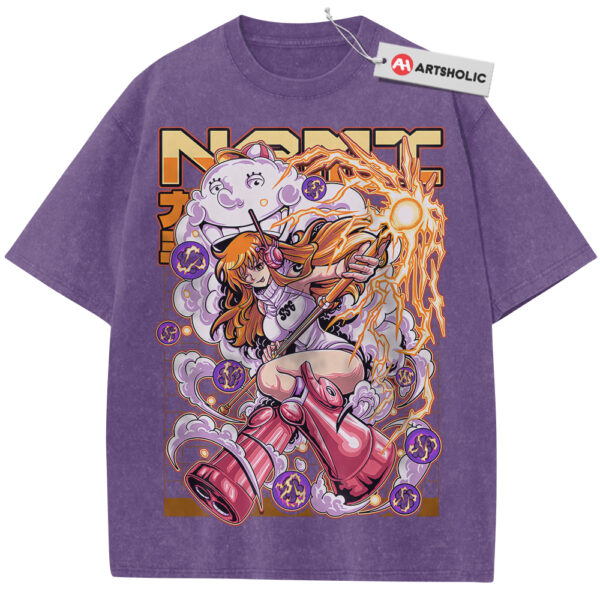 Nami Shirt, One Piece Shirt, Anime Shirt, Vintage Tee - Purple, XL