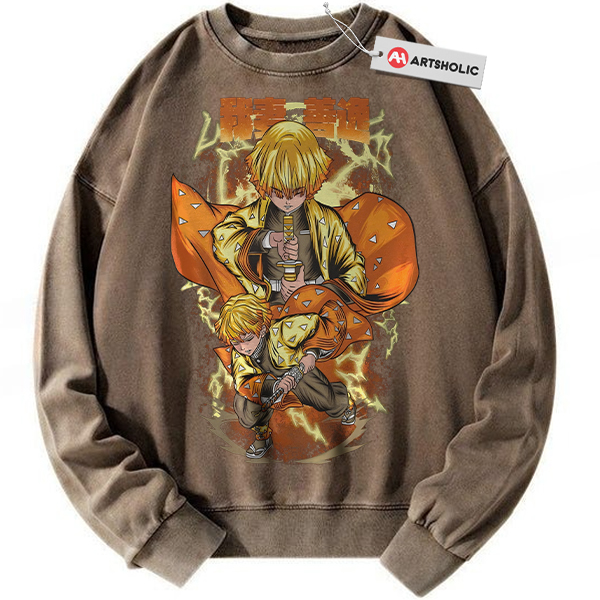 Zenitsu Agatsuma Sweatshirt, Demon Slayer Sweatshirt, Anime Sweatshirt, Vintage Sweater
