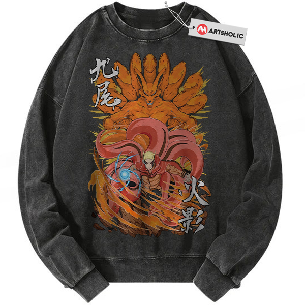 Naruto Uzumaki Sweatshirt, Kurama Sweatshirt, Naruto Sweatshirt, Anime Sweatshirt, Vintage Sweatshirt