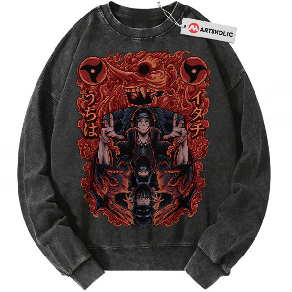 Itachi Uchiha Sweatshirt, Naruto Sweatshirt, Anime Sweatshirt, Vintage Sweater