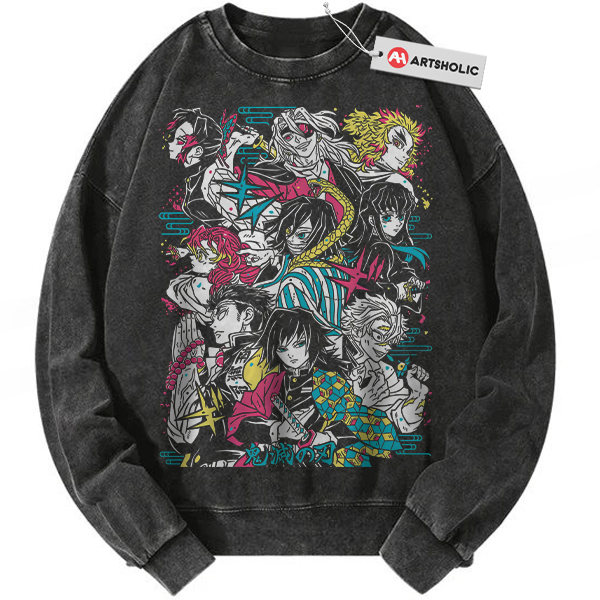 Hashira Sweatshirt, Demon Slayer Sweatshirt, Anime Sweatshirt, Vintage Sweatshirt