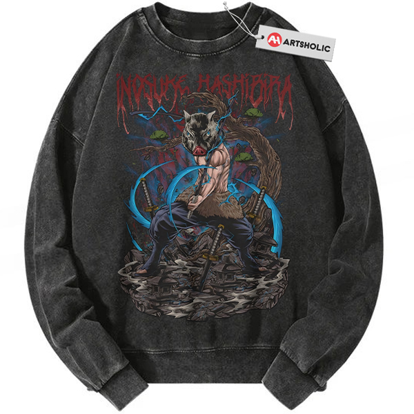 Inosuke Hashibira Sweatshirt, Demon Slayer Sweatshirt, Anime Sweatshirt, Vintage Sweatshirt