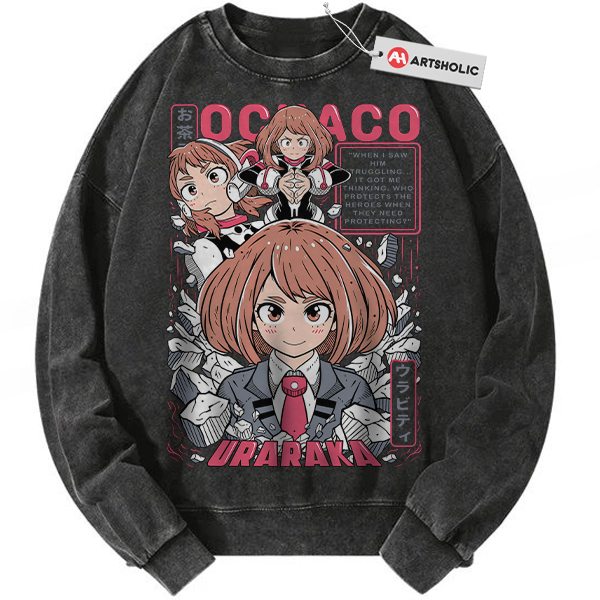 Ochaco Uraraka Sweatshirt, MHA Sweatshirt, Anime Sweatshirt, Vintage Sweater