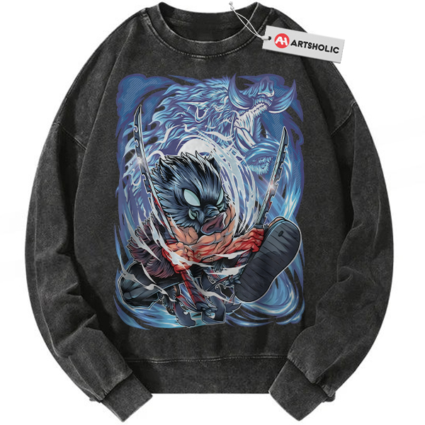 Inosuke Hashibira Sweatshirt, Demon Slayer Sweatshirt, Anime Sweatshirt, Vintage Sweater