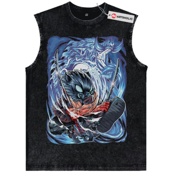 Inosuke Hashibira Tank Top, Demon Slayer Tank Top, Anime Tank Top, Vintage Tank Top