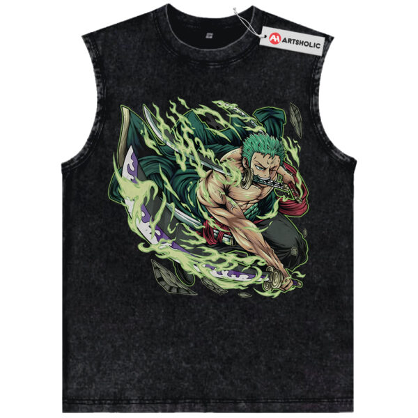 Roronoa Zoro Tank Top, One Piece Tank Top, Anime Tank Top, Vintage Tank Top
