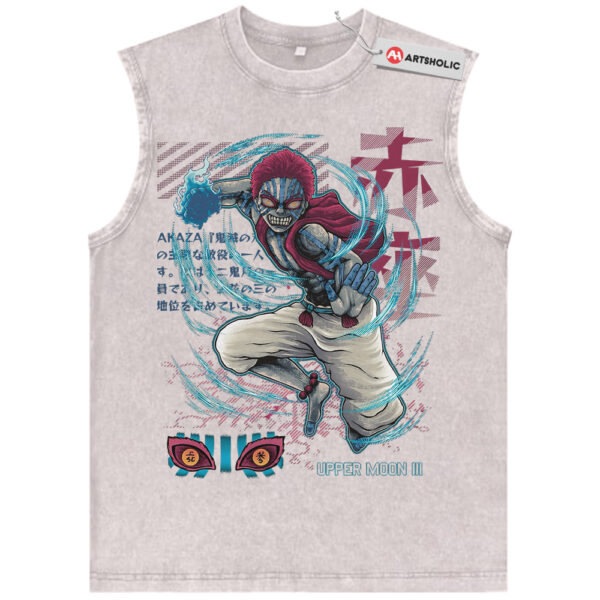 Akaza Tank Top, Demon Slayer Tank Top, Anime Tank Top, Vintage Tank Top