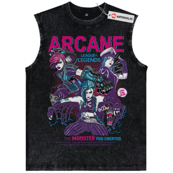 Arcane Tank Top, League of Legends Tank Top, Animated Tank Top, Vintage Tank Top