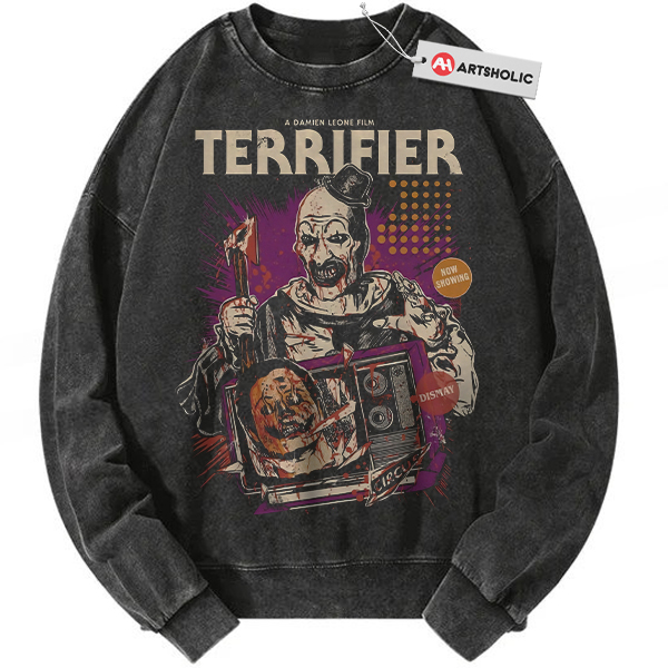 Art the Clown Sweatshirt, Terrifier Sweatshirt, Horror Movie Sweatshirt, Vintage Sweater