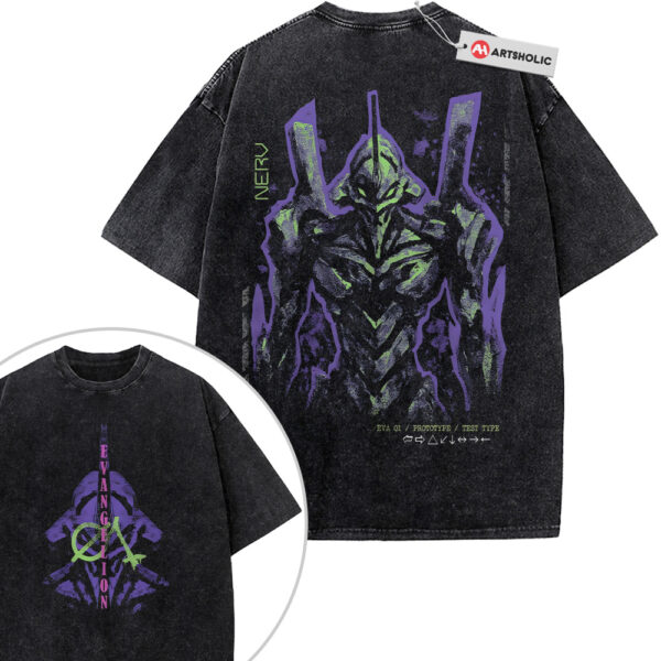 Neon Genesis Evangelion Shirt, Anime Shirt, Vintage T-Shirt 2-Sided
