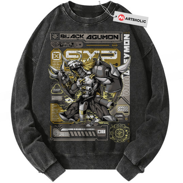 BlackAgumon Sweatshirt, Digimon Sweatshirt, Anime Sweatshirt, Vintage Sweatshirt