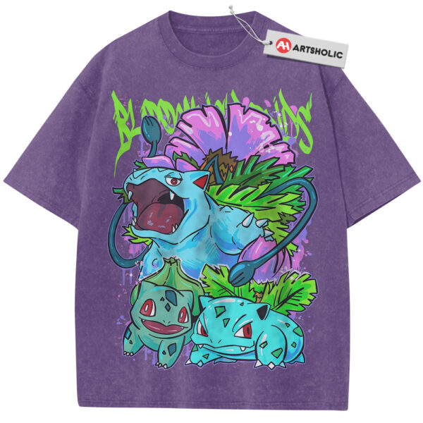 Bulbasaur Shirt, Ivysaur Shirt, Venusaur Shirt, Anime Shirt, Vintage Tee - Purple, XL