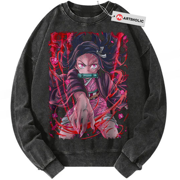 Nezuko Kamado Sweatshirt, Demon Slayer Sweatshirt, Anime Sweatshirt, Vintage Sweatshirt