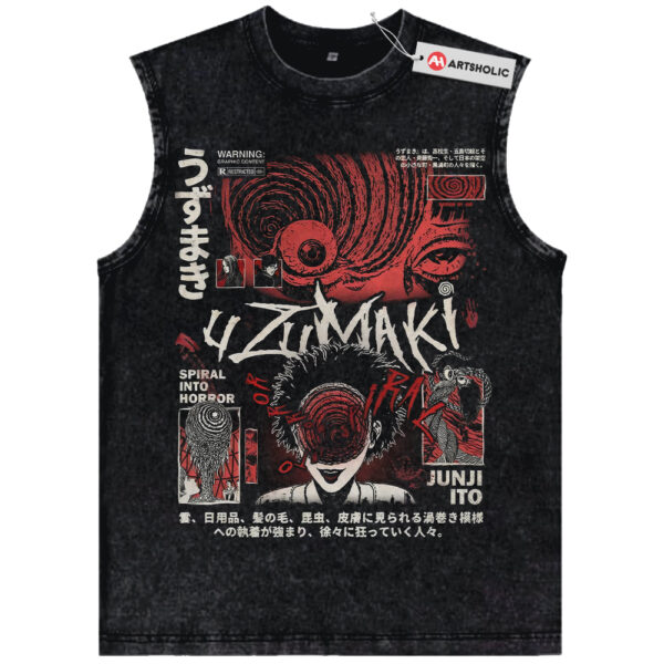 Uzumaki Tank Top, Junji Ito Tank Top, Halloween Tank Top, Horror Tank Top, Anime Tank Top, Vintage Tank Top