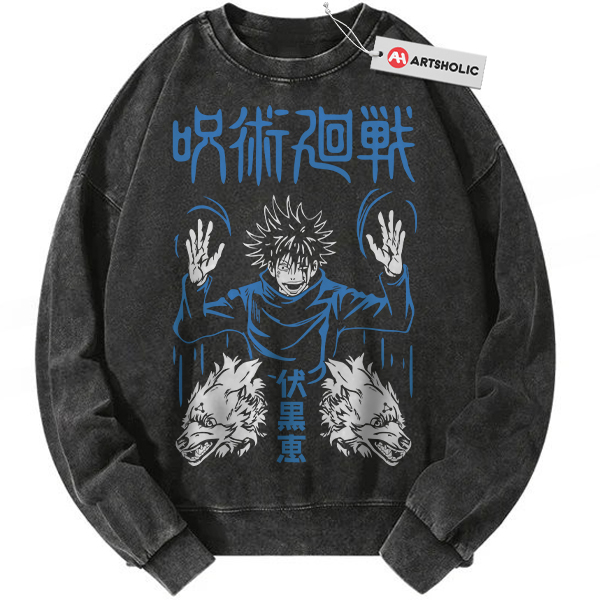 Megumi Fushiguro Sweatshirt, Jujutsu Kaisen Sweatshirt, JJK Sweatshirt, Anime Sweatshirt, Vintage Sweatshirt