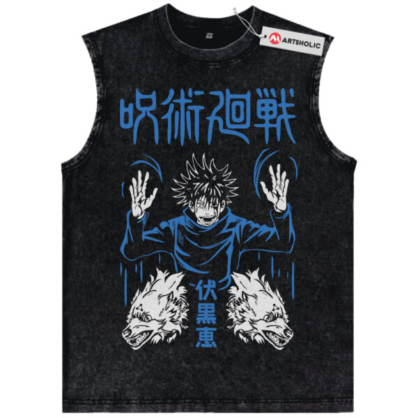 Megumi Fushiguro Tank Top, Jujutsu Kaisen Tank Top, JJK Tank Top, Anime Tank Top, Vintage Tank Top