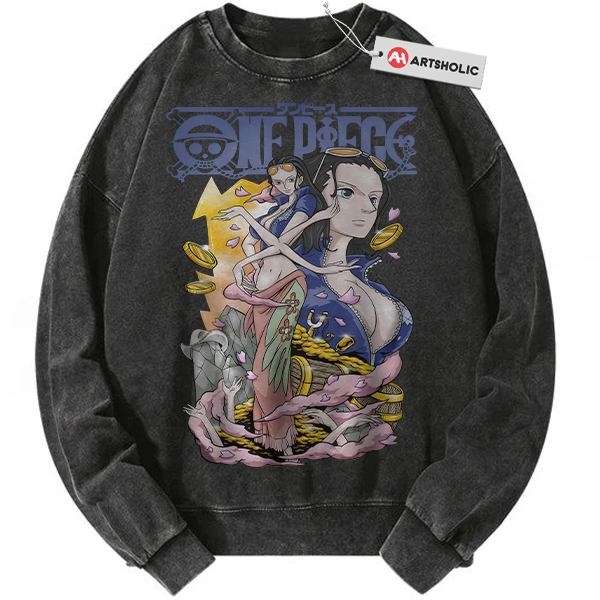 Nico Robin Sweatshirt, One Piece Sweatshirt, Anime Sweatshirt, Vintage Sweatshirt