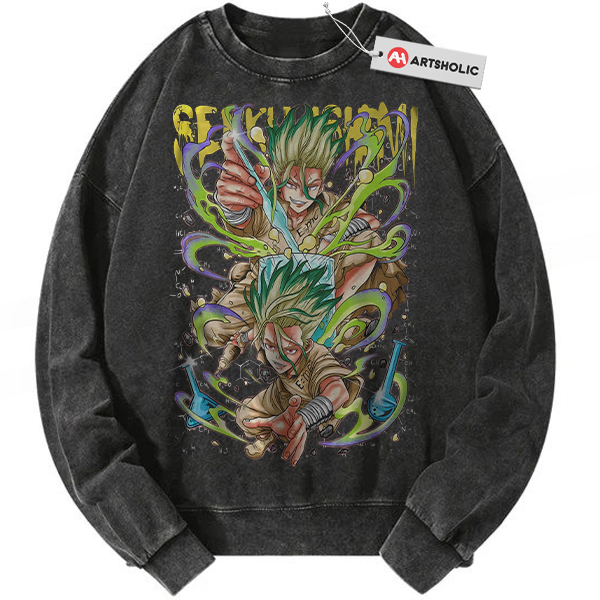 Senku Ishigami Sweatshirt, Dr. Stone Sweatshirt, Anime Sweatshirt, Vintage Sweatshirt