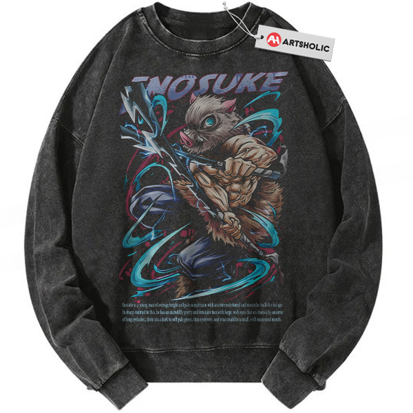 Inosuke Hashibira Sweatshirt, Demon Slayer Sweatshirt, Anime Sweatshirt, Vintage Sweatshirt