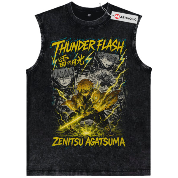 Zenitsu Agatsuma Tank Top, Demon Slayer Tank Top, Anime Tank Top, Vintage Tank Top