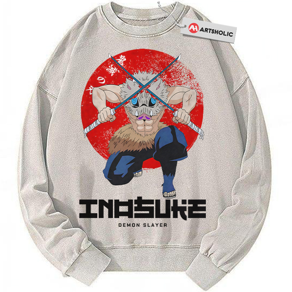 Inosuke Hashibira Sweatshirt, Demon Slayer Sweatshirt, Anime Sweatshirt, Vintage Sweatshirt