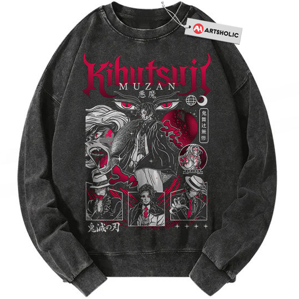 Muzan Kibutsuji Sweatshirt, Demon Slayer Sweatshirt, Anime Sweatshirt, Vintage Sweatshirt