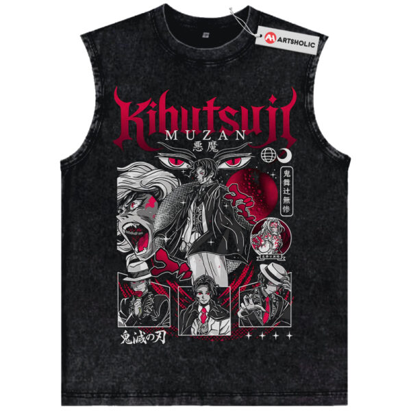 Muzan Kibutsuji Tank Top, Demon Slayer Tank Top, Anime Tank Top, Vintage Tank Top