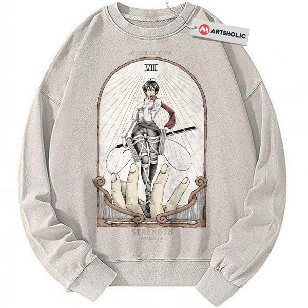 Mikasa Ackerman Sweatshirt, Attack On Titan Sweatshirt, AOT Sweatshirt, Anime Sweatshirt, Vintage Sweatshirt