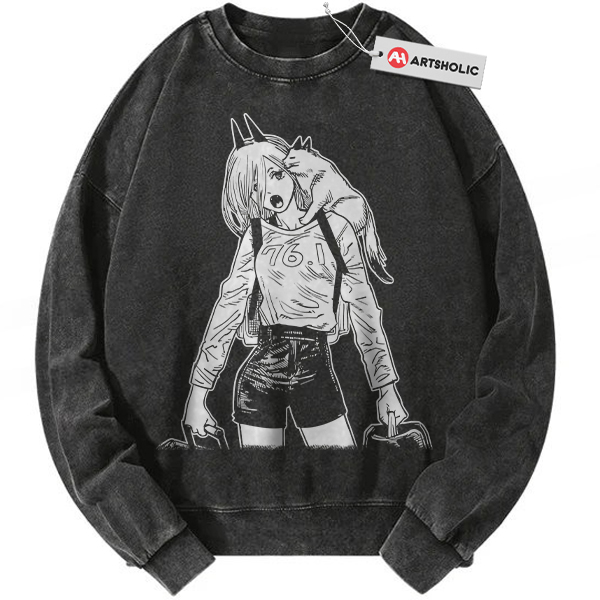 Power Sweatshirt, Chainsaw Man Sweatshirt, Anime Sweatshirt, Vintage Sweatshirt