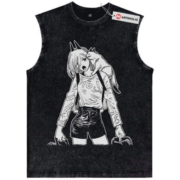 Power Tank Top, Chainsaw Man Tank Top, Anime Tank Top, Vintage Tank Top