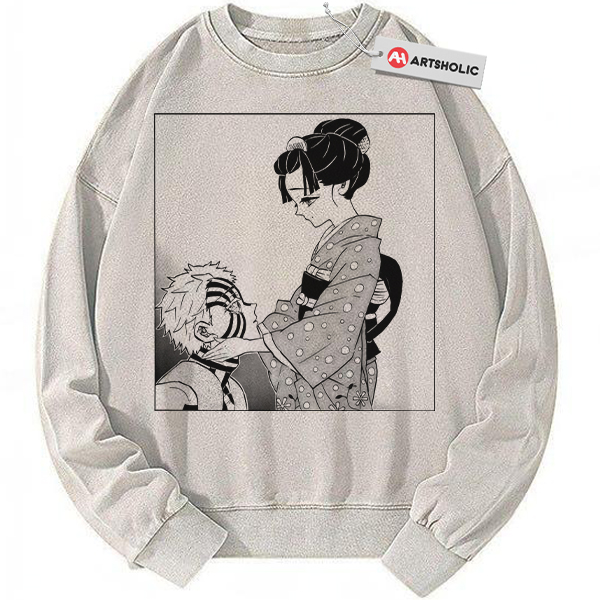 Akaza Sweatshirt, Demon Slayer Sweatshirt, Anime Sweatshirt, Vintage Sweatshirt