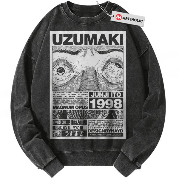 Uzumaki Sweatshirt, Junji Ito Sweatshirt, Horror Anime Sweatshirt, Vintage Sweatshirt