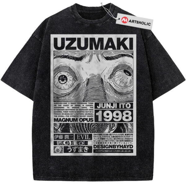 Uzumaki Shirt, Junji Ito Shirt, Horror Anime Shirt, Vintage T-Shirt