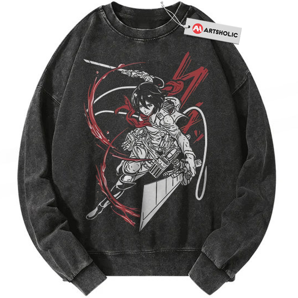 Mikasa Ackerman Sweatshirt, Attack On Titan Sweatshirt, AOT Sweatshirt, Anime Sweatshirt, Vintage Sweatshirt