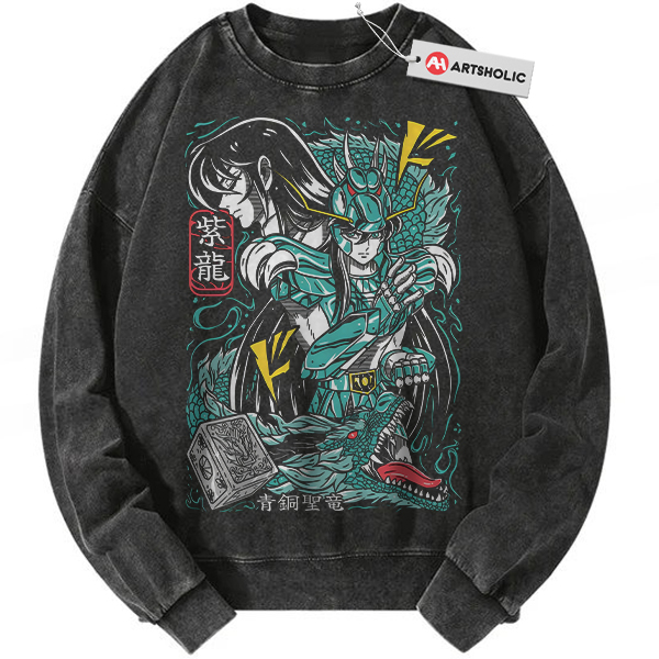 Dragon Shiryu Sweatshirt, Saint Seiya Sweatshirt, Anime Sweatshirt, Vintage Sweatshirt