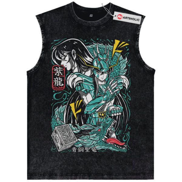 Dragon Shiryu Tank Top, Saint Seiya Tank Top, Anime Tank Top, Vintage Tank Top