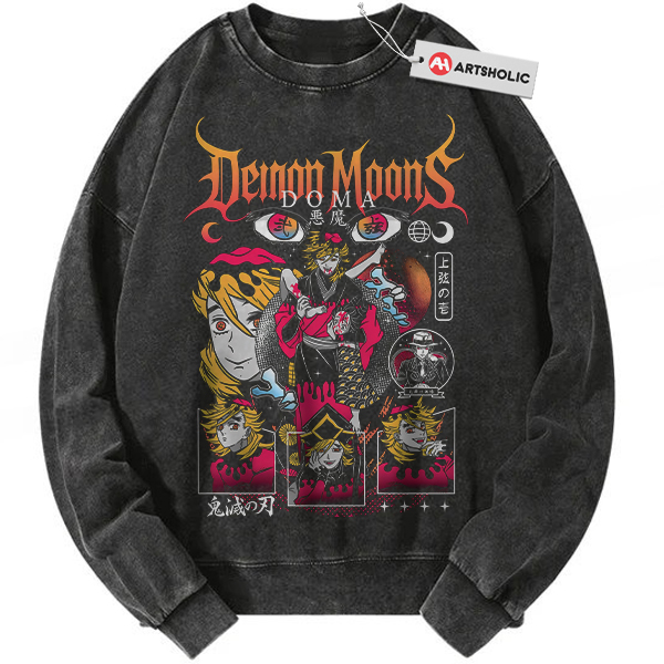 Doma Sweatshirt, Demon Slayer Sweatshirt, Kimetsu no Yaiba Sweatshirt, Anime Sweatshirt, Vintage Sweatshirt