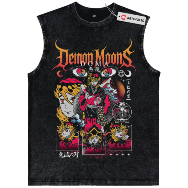 Doma Tank Top, Demon Slayer Tank Top, Kimetsu no Yaiba Tank Top, Anime Tank Top, Vintage Tank Top