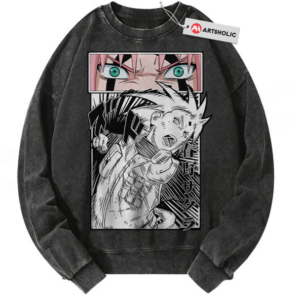 Sakura Haruno Sweatshirt, Naruto Sweatshirt, Anime Sweatshirt, Vintage Sweatshirt
