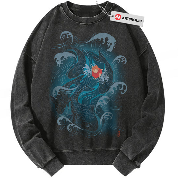 Ponyo Sweatshirt, Studio Ghibli Sweatshirt, Anime Sweatshirt, Vintage Sweatshirt