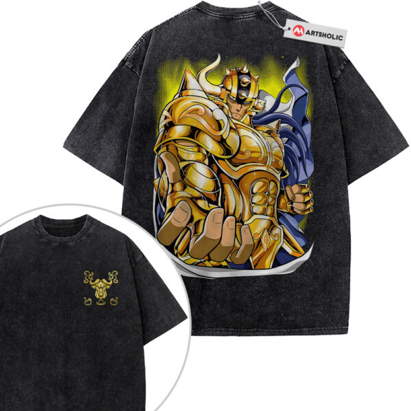 Taurus Aldebaran Shirt, Saint Seiya Shirt, Anime Shirt, Vintage T-Shirt 2-Sided