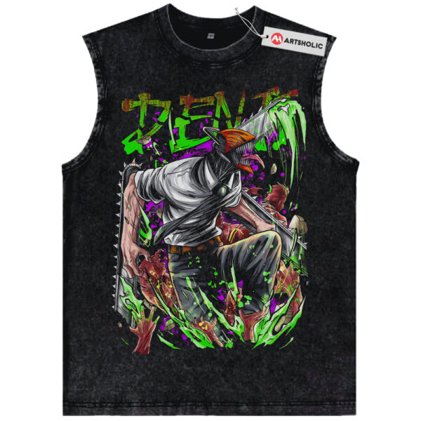 Denji Tank Top, Chainsaw Devil Tank Top, Chainsaw Man Tank Top, Anime Tank Top, Vintage Tank Top