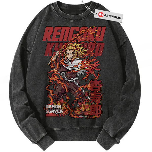Kyojuro Rengoku Sweatshirt, Demon Slayer Sweatshirt, Anime Sweatshirt, Vintage Sweatshirt