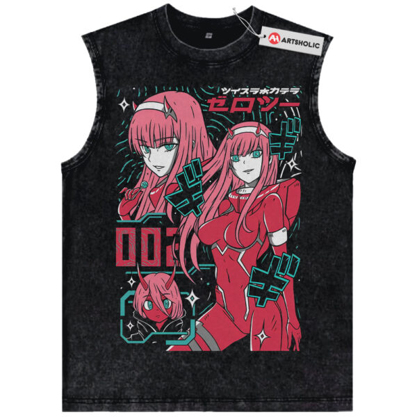 Zero Two Tank Top, Darling in the Franxx Tank Top, Anime Tank Top, Vintage Tank Top