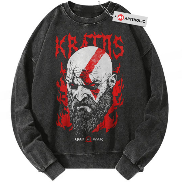 Kratos Sweatshirt, God of War Sweatshirt, Game Sweatshirt, Vintage Sweatshirt